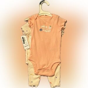 Carter's Peach and Cream Baby Outfit Set